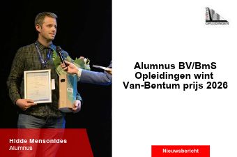 Alumnus BV/BmS Opleidingen wint Van-Bentum Prijs 2026